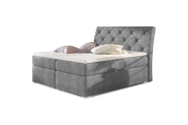 Box Spring Eltap Balvin, 140x200 cm, Omega 13, Mörkgrå
