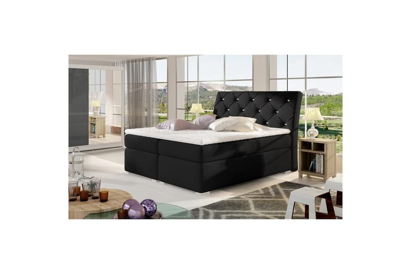 Box Spring Eltap Balvin - 140x200 cm, Soft 11, Svart - Möbler - Säng - Kontinentalsäng