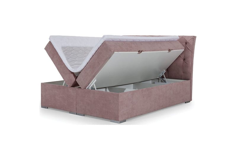 Box Spring Eltap Balvin - 140x200 cm, Soro 61, Rosa - Möbler - Säng - Kontinentalsäng
