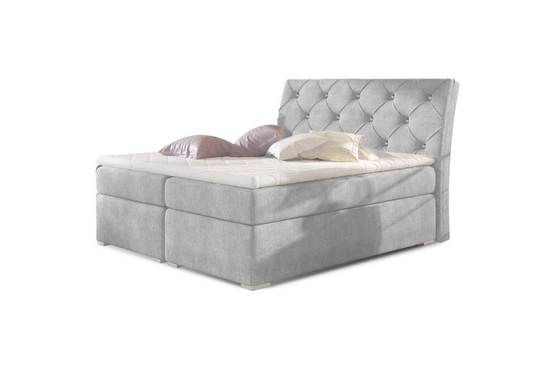 Box Spring Eltap Balvin - 160x200 cm, Omega 02, Grå - Möbler - Säng - Kontinentalsäng