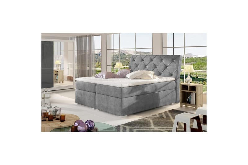 Box Spring Eltap Balvin - 160x200 cm, Omega 13, Mörkgrå - Möbler - Säng - Kontinentalsäng