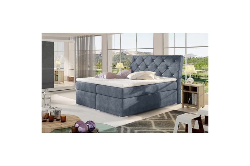Box Spring Eltap Balvin - 160x200 cm, Omega 86, Blå - Möbler - Säng - Kontinentalsäng