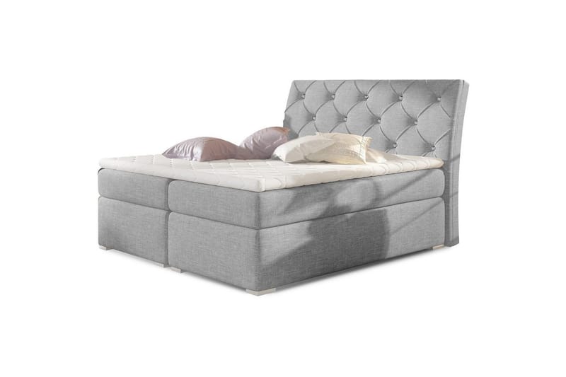 Box Spring Eltap Balvin - 160x200 cm, Sawana 21, Grå - Möbler - Säng - Kontinentalsäng