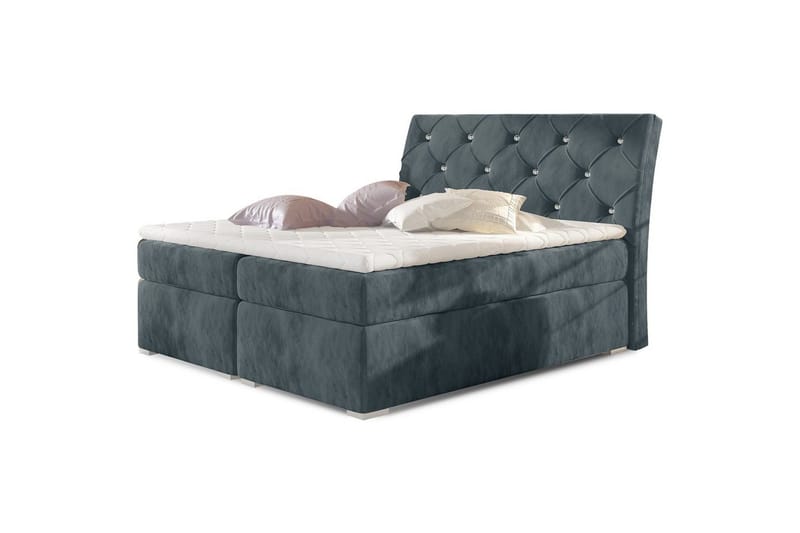 Box Spring Eltap Balvin - 160x200 cm, Paros 06, Mörkgrå - Möbler - Säng - Kontinentalsäng