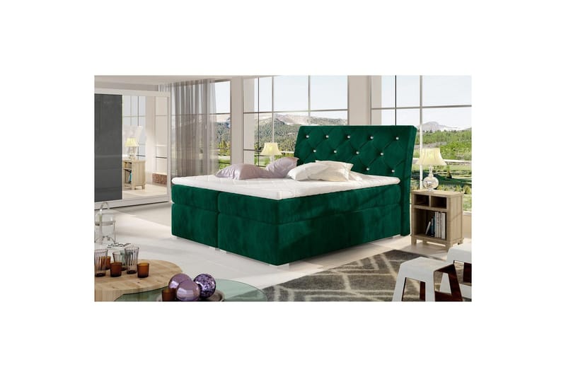 Box Spring Eltap Balvin - 180x200 cm, Kronos 19, Mörkgrön - Möbler - Säng - Kontinentalsäng