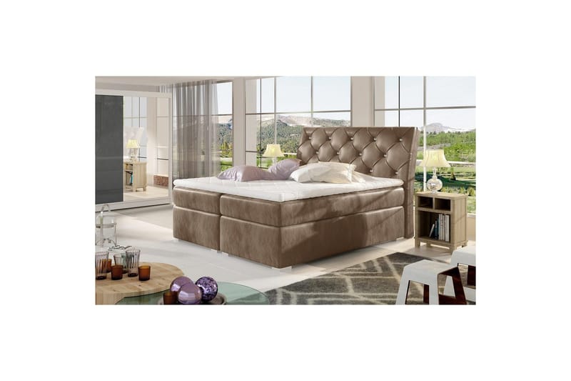 Box Spring Eltap Balvin - 180x200 cm, Monolith 09, Brun - Möbler - Säng - Kontinentalsäng