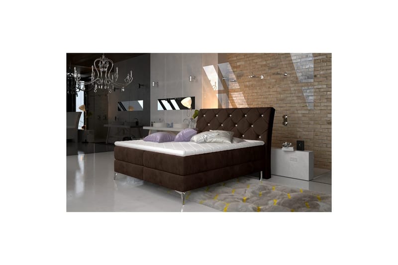 Boxfjäder Eltap Adel - 160x200 cm, Kronos 06, Brun - Möbler - Säng - Kontinentalsäng