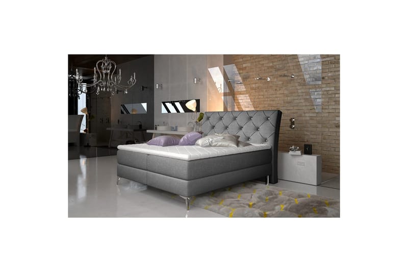 Boxfjäder Eltap Adel - 160x200 cm, Sawana 05, Grå - Möbler - Säng - Kontinentalsäng