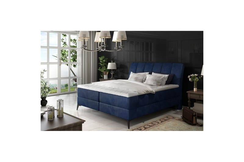 Boxfjäder Eltap Aderito - 160x200 cm, Monolith 77, Blå - Möbler - Säng - Kontinentalsäng