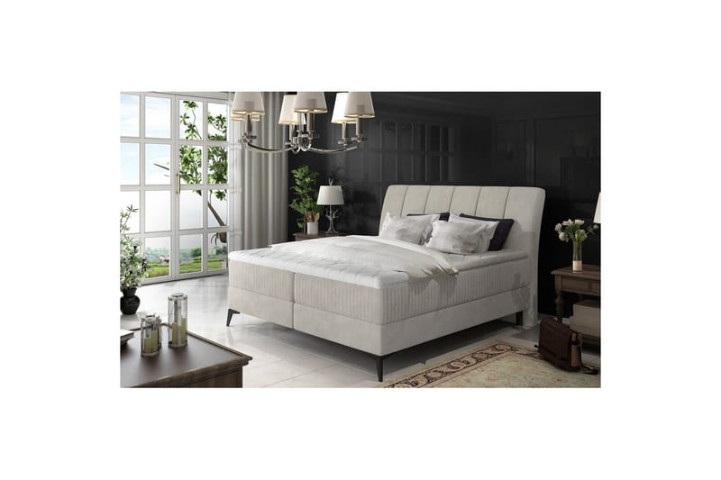 Boxfjäder Eltap Aderito - 160x200 cm, Soro 83, Vit - Möbler - Säng - Kontinentalsäng