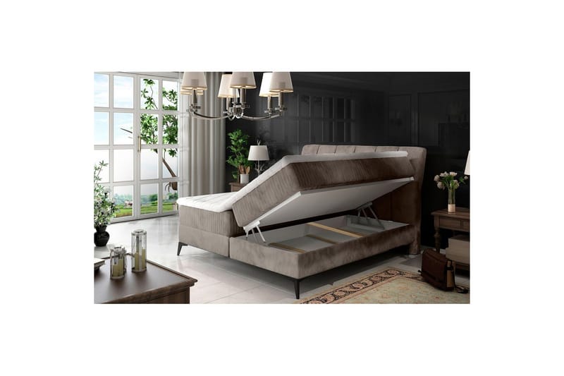 Boxfjäder Eltap Aderito - 160x200 cm, Paros 02, Paros 02 Pasy 2, Beige - Möbler - Säng - Kontinentalsäng