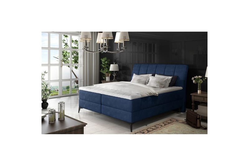 Boxfjäder Eltap Aderito - 180x200 cm, Kronos 09, Kronos 09 Pasy 2, Mörkblå - Möbler - Säng - Kontinentalsäng