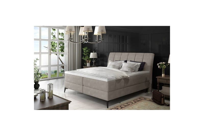 Boxfjäder Eltap Aderito - 180x200 cm, Paros 02, Paros 02 Pasy 2, Beige - Möbler - S äng - Kontinentalsäng