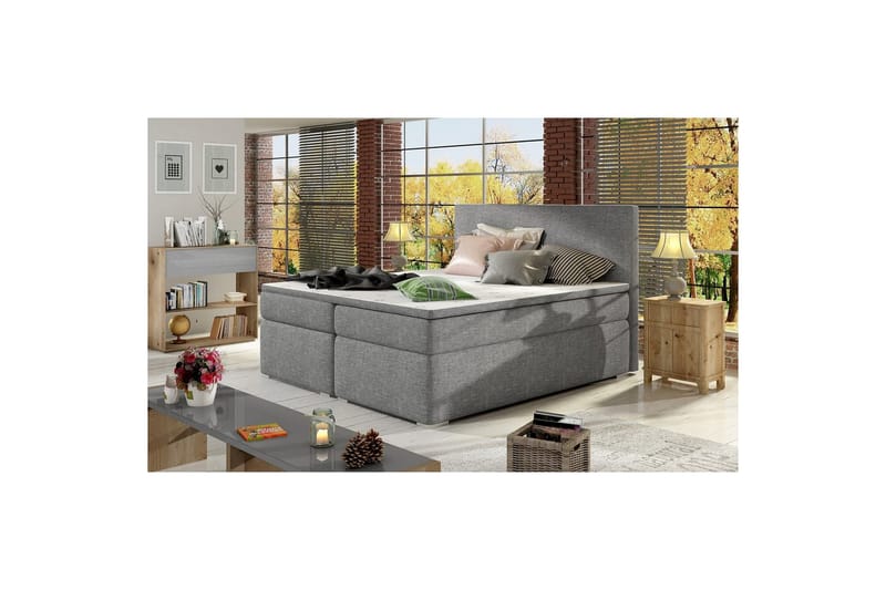 Boxspring Eltap Divalo - Sawana 21, Grå, 160x200 cm - Möbler - Säng - Kontinentalsäng