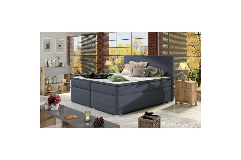 Boxspring Eltap Divalo - Soro 76, Blå, 140x200 cm - Möbler - Säng - Kontinentalsäng