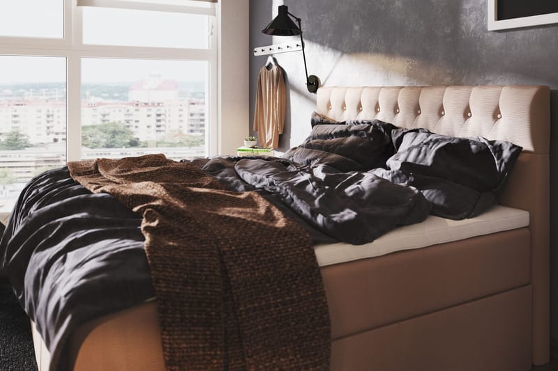 Boxy Box Bed 140x200 cm - Beige - Möbler - Säng - Ramsäng