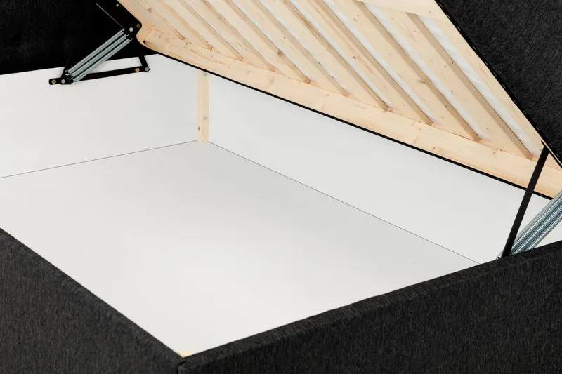 Boxy Komplett Sängpaket Box Bed 120x200 cm - Svart/Grå - Möbler - Säng - Säng med förvaring