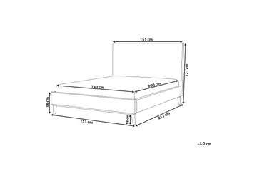 Braydon Sängram 140x200 cm - Ljusgrå/Mörkt trä - Möbler - Säng - Sängram & sängstomme