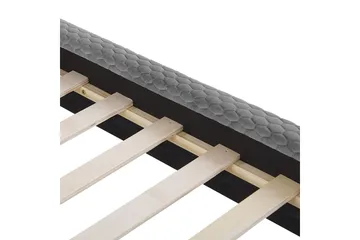 Braydon Sängram 140x200 cm - Ljusgrå/Mörkt trä - Möbler - Säng - Sängram & sängstomme