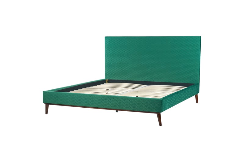 Braydon Sängram 180x200 cm, Grön/Mörkt trä