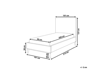 Braydon Sängram 90x200 cm - Grå/Mörkt trä - Möbler - Säng - Sängram & sängstomme