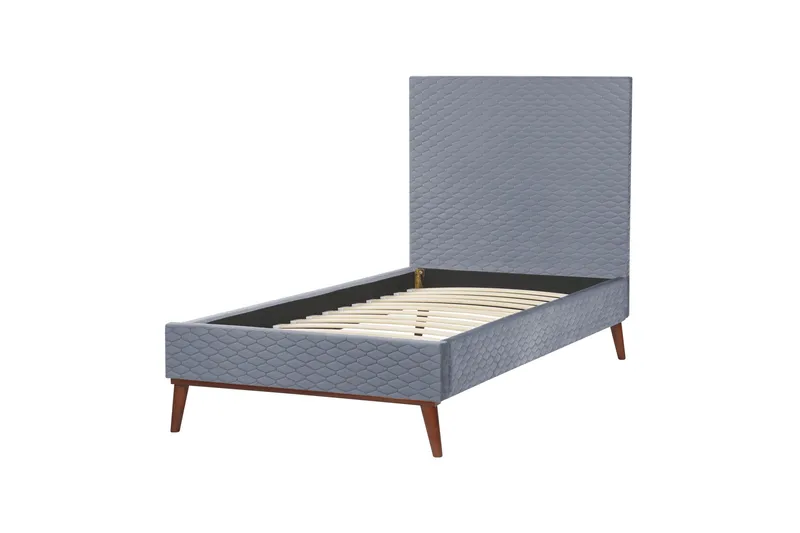 Braydon Sängram 90x200 cm, Grå/Mörkt trä