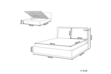 Braylon Sängram 160x200 cm - Vit - Möbler - Säng - Sängram & sängstomme