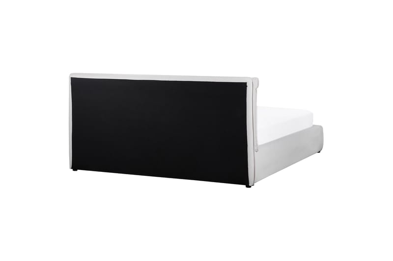 Braylon Sängram 180x200 cm i Sammet med Förvaring och Sänggavel - Vit - Möbler - Säng - Säng med förvaring