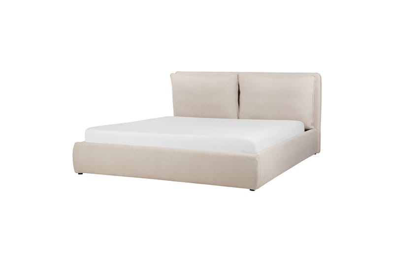 Braylon Sängram 180x200 cm i Tyg med Förvaring och Sänggavel - Beige - Möbler - Säng - Säng med förvaring