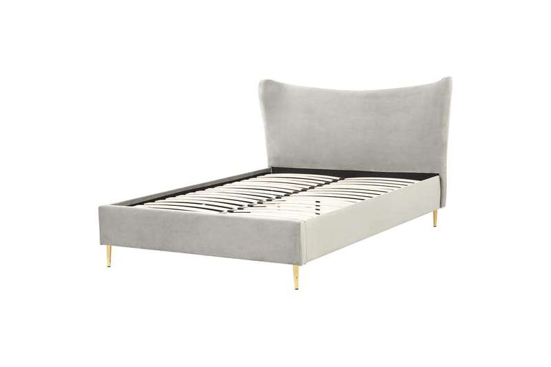 Briley Sängram 140x200 cm, Ljusgrå/Guld