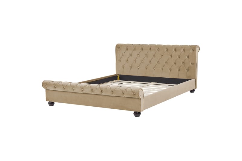 Bronson Vattensäng 160x200 cm, Beige/Mörkt trä