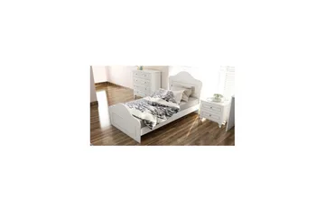 Brynor Sängram 90x190 cm - Matt Vit - Möbler - Säng - Sängram & sängstomme