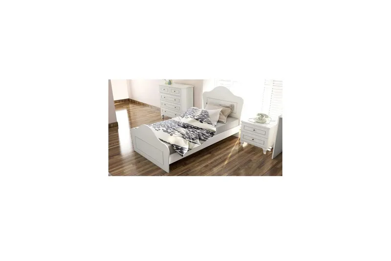 Brynor Sängram 90x190 cm - Matt Vit - Möbler - Säng - Sängram & sängstomme