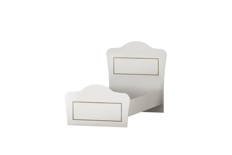 Brynor Sängram 90x190 cm, Matt Vit