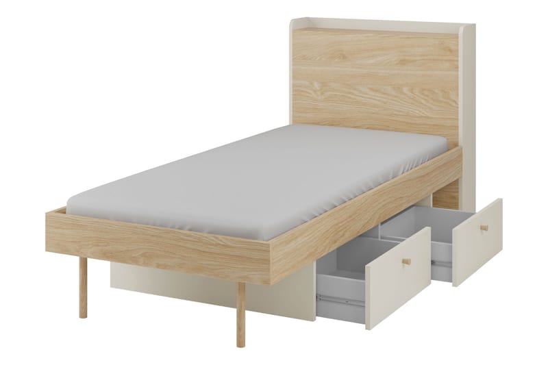 Buhan Sängram 90x200 cm - Beige/Brun - Möbler - Säng - Sängram & sängstomme