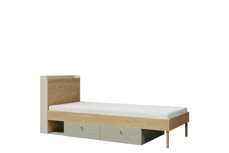 Buhan Sängram 90x200 cm, Beige/Brun