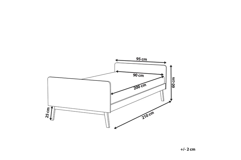 Burt Sängram 90x200 cm - Blå - Möbler - Säng - Sängram & sängstomme