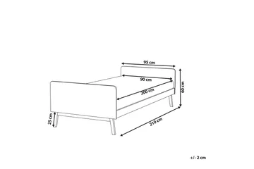Burt Sängram 90x200 cm - Rosa - Möbler - Säng - Sängram & sängstomme