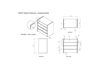 Byrå med säng nattduksbord Kiddy - Möbler - Säng - Möbelset för sovrum
