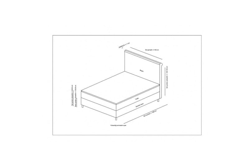 Calris Komplett Sängpaket 140x200 cm - Beige - Möbler - Säng - Kontinentalsäng