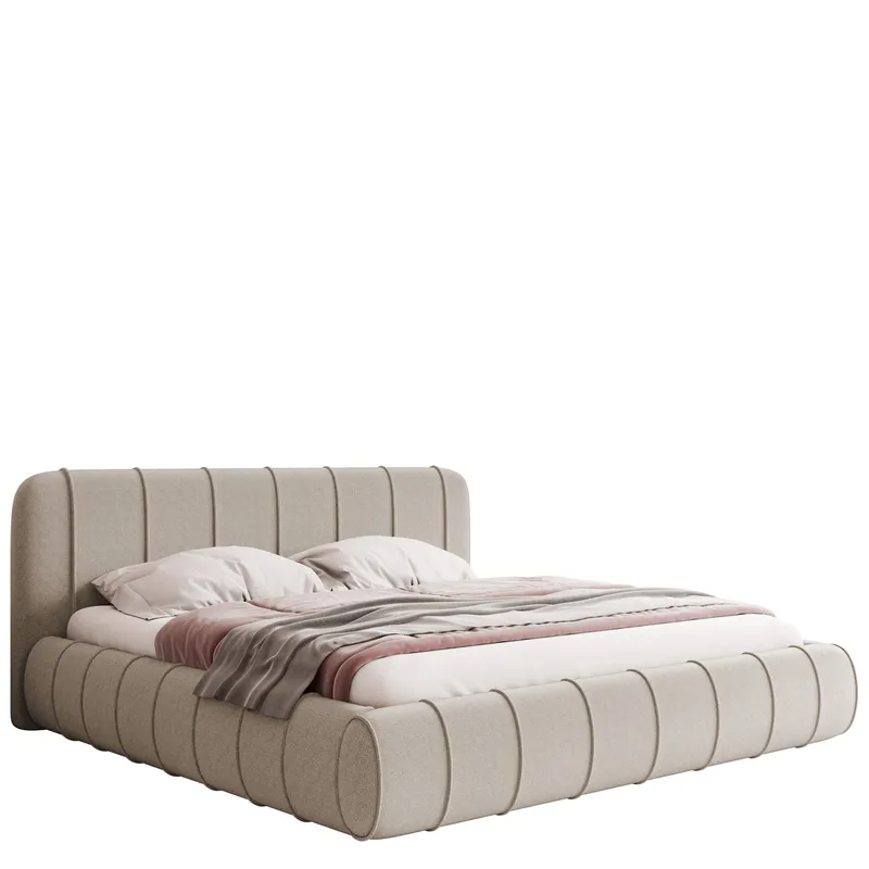 Calrosin Sängram 160x200 cm med Förvaring, Beige