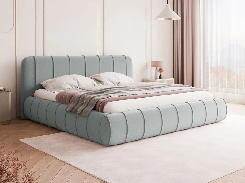 Calrosin Sängram 160x200 cm med Förvaring - Ljusgrå - Möbler - Säng - Säng med förvaring