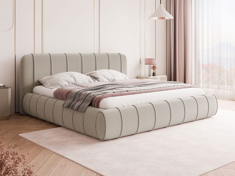 Calrosin Sängram 180x200 cm med Förvaring - Beige - Möbler - Säng - Säng med förvaring