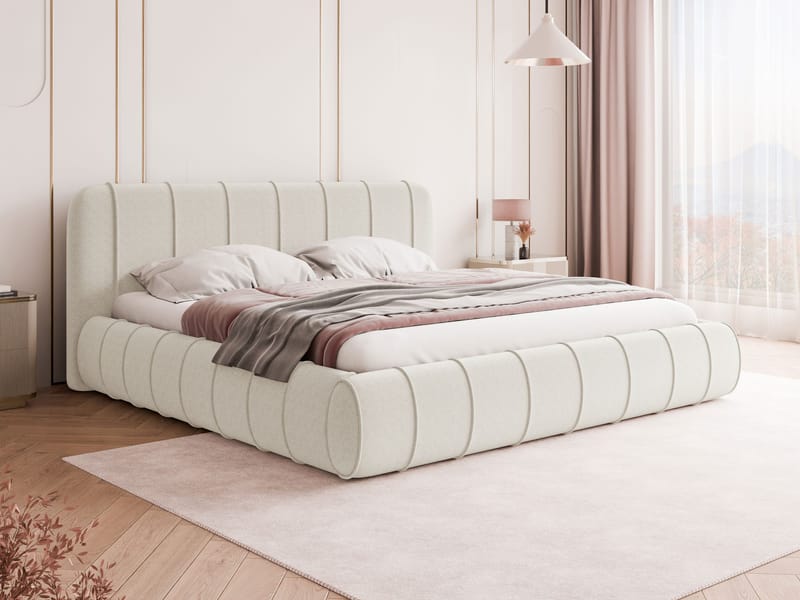 Calrosin Sängram 200x200 cm med Förvaring - Vit - Möbler - Säng - Säng med förvaring