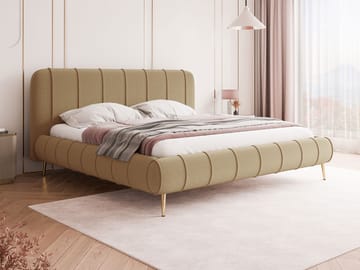Calrosin Sängram på ben 200x200 cm med Förvaring - Mörkbeige - Möbler - Säng - Säng med förvaring
