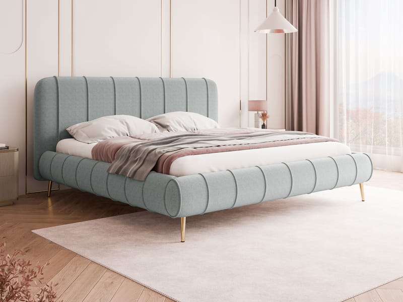 Calrosin Sängram på ben 180x200 cm med Förvaring - Ljusgrå - Möbler - Säng - Säng med förvaring