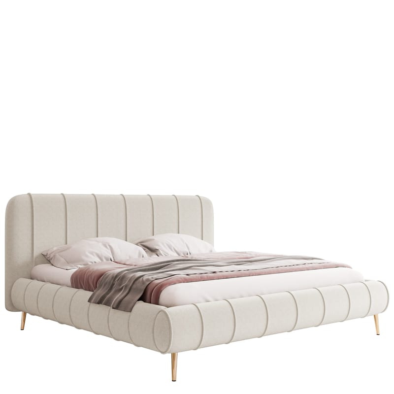 Calrosin Sängram på ben 200x200 cm med Förvaring, Vit