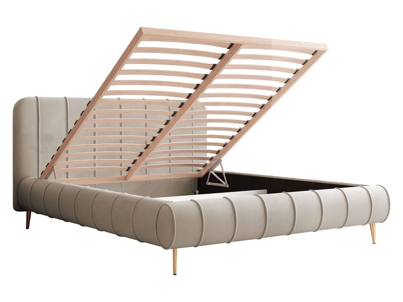 Calrosin Sängram på ben 180x200 cm med Förvaring - Beige - Möbler - Säng - Säng med förvaring