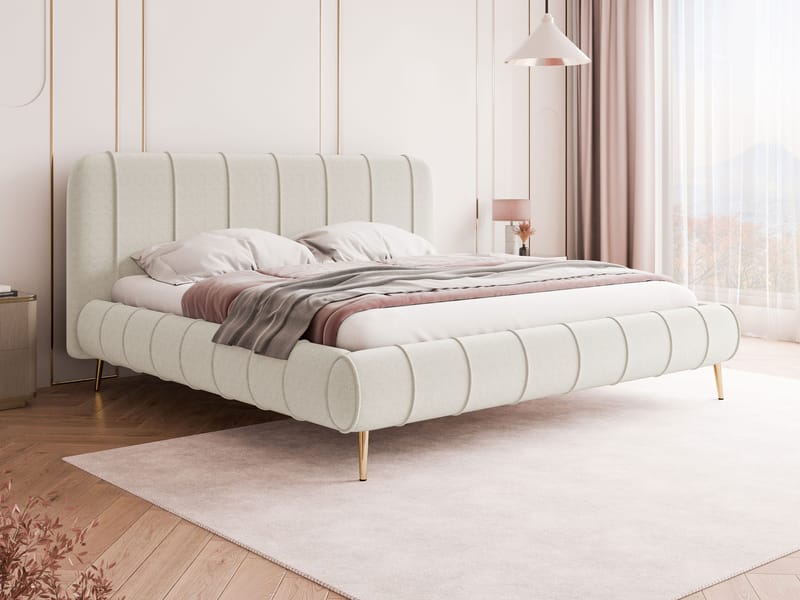 Calrosin Sängram på ben 140x200 cm med Förvaring - Vit - Möbler - Säng - Säng med förvaring