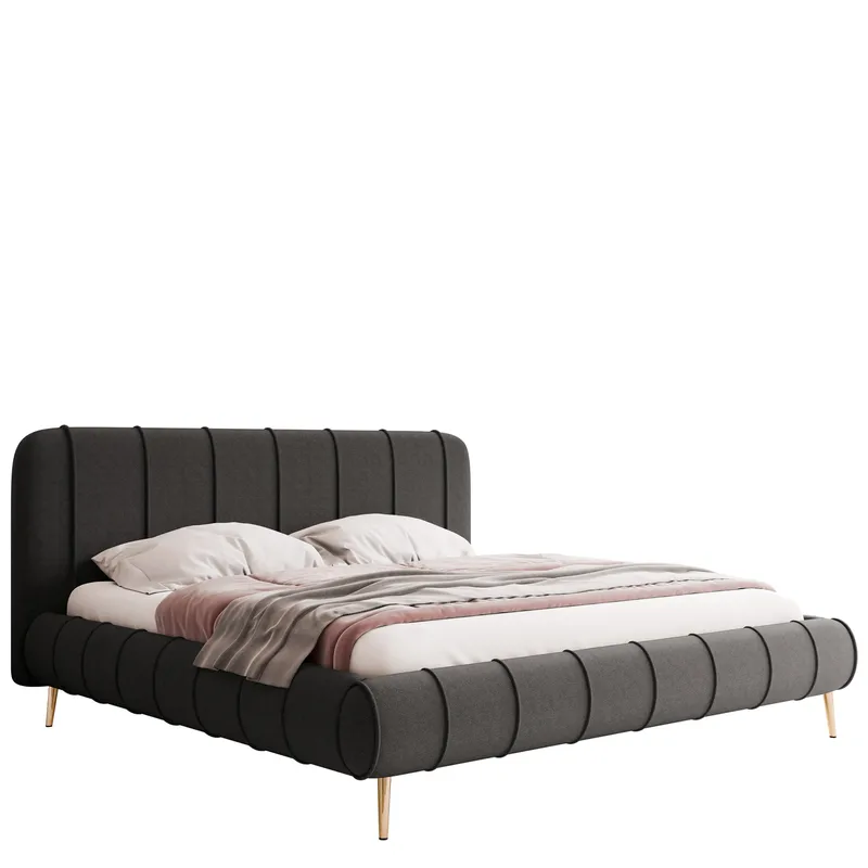 Calrosin Sängram på ben 160x200 cm med Förvaring, Grå